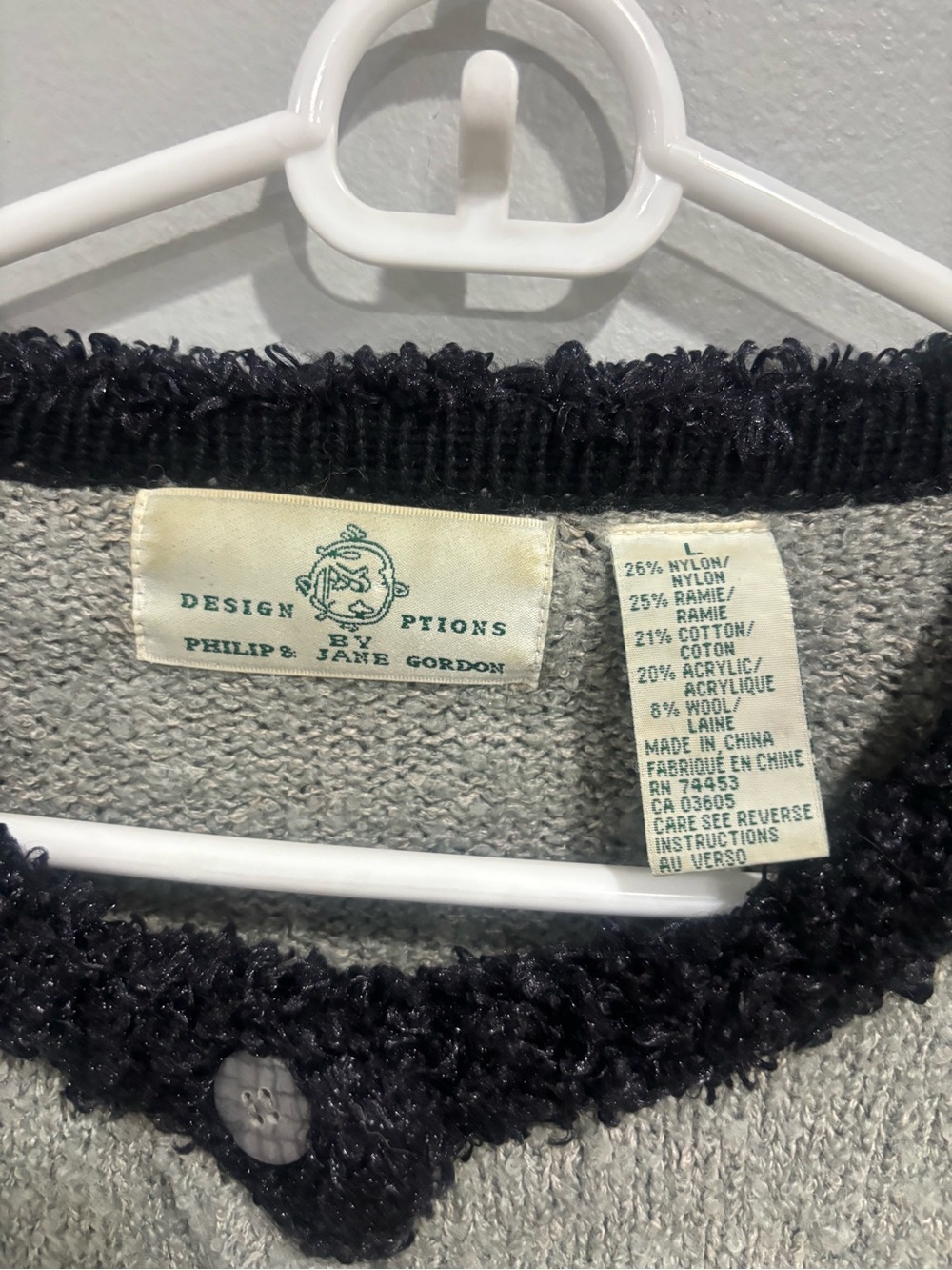 Vintage Design Options Philip Jane Gordon Cardigan Farmcore Rooster Chicken L - Picture 6 of 10